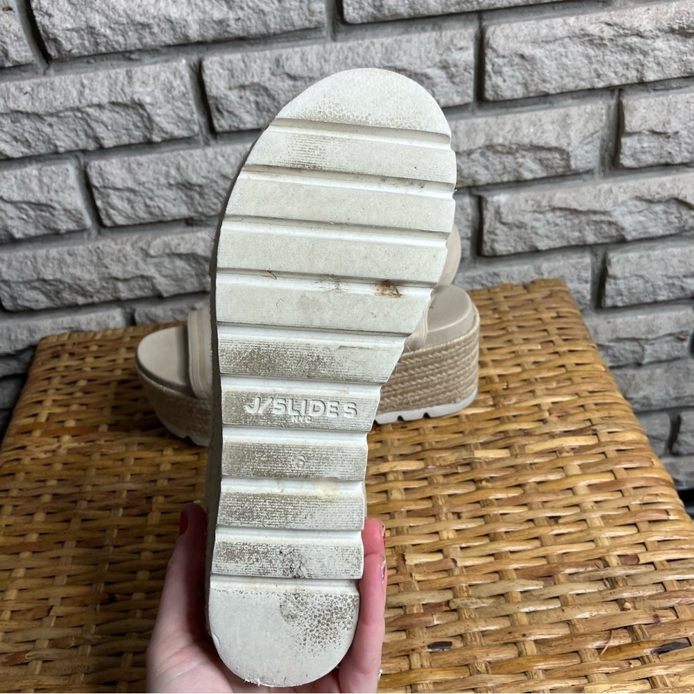 J Slides Platform Sandals Espadrille Elastic Comfy - Picture 4 of 7